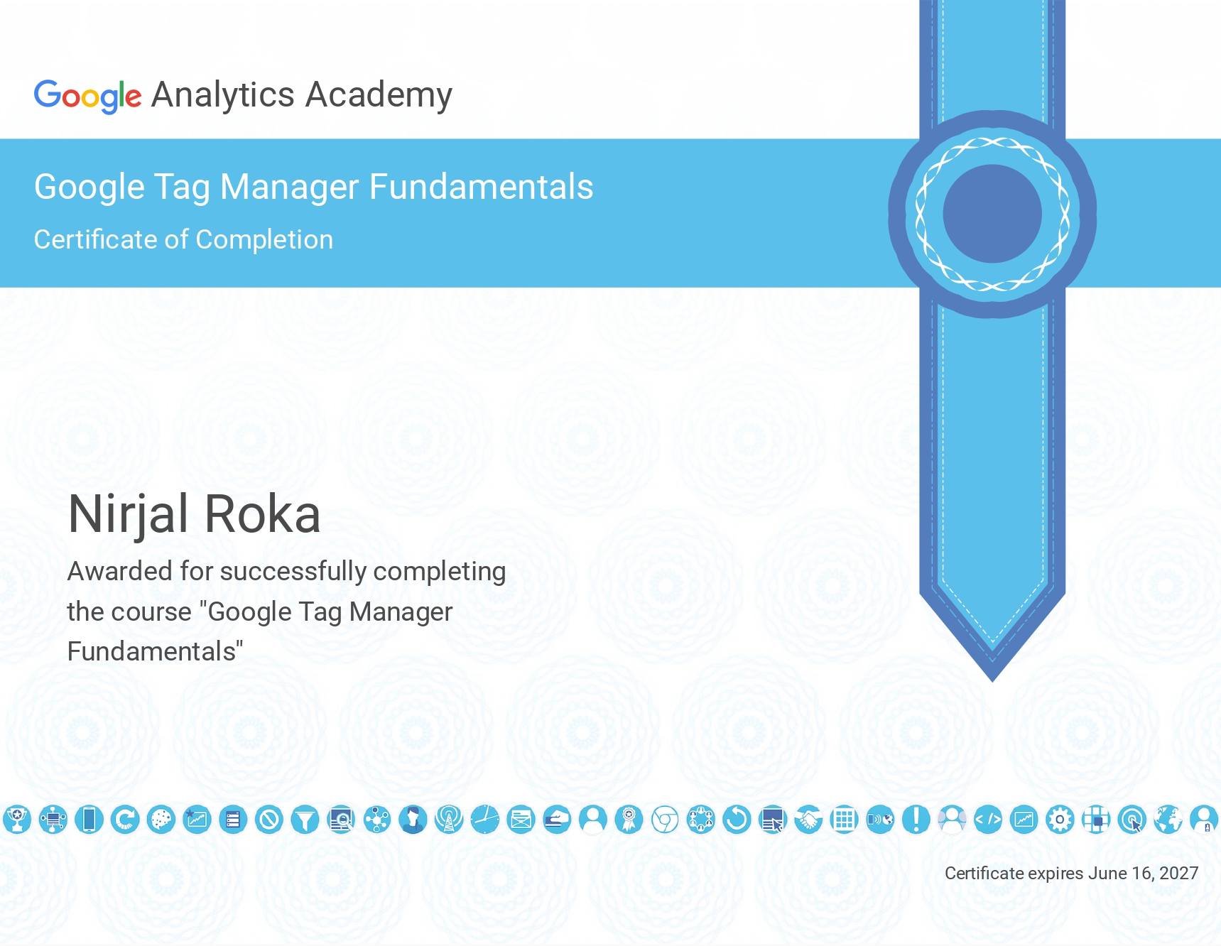 Google Tag Manager Certificate